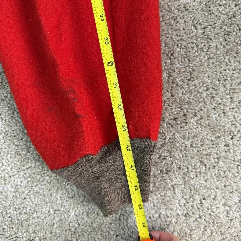 Vintage Duxbak Snow Pants Mens Medium Red Wool Lined Cuffed Winter Workwear
